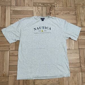 Vintage Nautica Light Gray Short Sleeve Tee size XXL